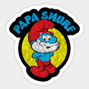 Vintage Papa Smurf Sticker